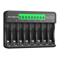 ราคา PUJIMAX 8 ช่องจอแสดงผล LCD Fast Smart Battery Charger Type C ชาร์จสําหรับ 1 2V Ni MH Ni CD AA AAA แบตเตอรี่ Charger (23182595867)