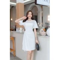 ราคา Mandy dress เดรสออกงาน สวยหรู งานแต่งป้ายชีฟอง แขนบอลลูน (22559591189)