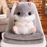 ราคา DIEYUFAN 3 in 1การ์ตูนน่ารักหนูแฮมสเตอร์หมอนผ้าห่มมือที่อบอุ่นหมอนแทรกผ้าห่มแบบ dual วัตถุประสงค์ตุ๊กตาของเล่นตุ๊กตา (23192592691)