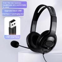 ราคา Noise Cancelling USB Headset Mute Function Call Center Headphone With Microphone For Computer (22283333284)