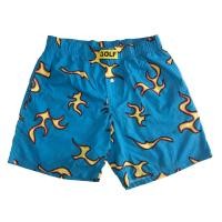 ราคา GOLF Wang Flame shorts กางเกงขาสั้นเปลวไฟสีฟ้าสำหรับผู้ชายและผู้หญิงกางเกงชายหาดแนวฮิปฮอปสำหรับคู่รัก (21615076343)