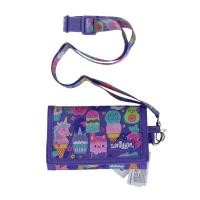 ราคา กระเป๋าสตางค์ของเด็ก Austria Smiggle สำหรับเด็กผู้หญิงแฟ้มหนังกระเป๋าสตางค์แบบบางยูนิคอร์นทรงกรวยสีม่วงกระเป๋าใส่บัตรสามชั้น Dompet Koin 5นิ้ว (23175929466)