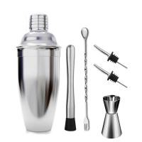 ราคา แก้ว เชคค็อกเทล Cocktail Shaker Stainless Steel Cobbler Shaker Pot Shaker Cup Martini Bartender Tools (11513190892)
