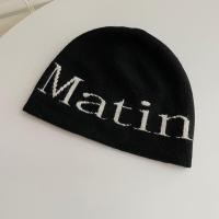 ราคา พร้อมส่ง หมวกไหมพรมบักเก็ตติดหัวสีดำ MATIN KIM Style korea เท่ๆ (19389004550)