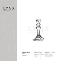 ราคา LYNX Candle Stand 6411 เชิงเทียนแก้ว เชิงเทียนคริสตัล ฐานสี่เหลี่ยม มีให้เลือก 2 ขนาด ความสูง 15 5 ซม และ 19 7 ซม (8804929415)