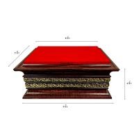 ราคา ฐานพระบูชา ฐานไม้โอ้ค พื้นกำมะหยี่สีแดง ขนาดวางพระ 8x5 นิ้ว ฐานสูง 4 นิ้ว รุ่นพิเศษฐาน 2 ชั้น (9838334151)