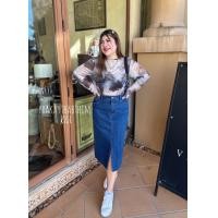 ราคา กระโปรงยีนส์ Zara ไซ้ส์ใหญ่ บิ๊กไซ้ส์ ไซ้ส์พิเศษ เอว 34 44 นิ้ว ผ่าหน้า ทรง A ผ้าดานยืดนิดหน่อยสม็อคหลังแฟชั่นล่าสุด เป็นฟรีไซส์ K101 (21782262683)