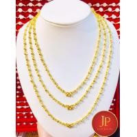 ราคา สร้อยคอลายเม็ดประคำตัดลาย 4 0มิม น้ำหนัก1บาท ทองชุบ ทองหุ้ม สวยเสมือนจริง JPgoldjewelry (19369630179)