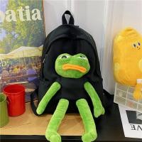 ราคา กระเป๋านักเรียนน่ารักและตลก กระเป๋าเป้สะพายหลังตุ๊กตากบ กระเป๋านักเรียนความจุสูงของเกาหลี (23160185429)