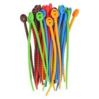 ราคา Silicone Cable Ties Zip Ties Bag Seal Clips Bread Ties Rubber Twist Ties for Home Office (22274536390)