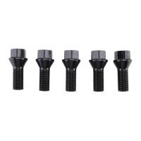 ราคา 5Pcs M14 x 1 25 Black Wheel Locking Lug Bolt Nut Steel 36136781151 for X3 X5 E70 E71 F20 F25 X5 X6 (22031771673)