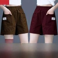 ราคา กางเกงขาสั้นกีฬาลำลองเอวยางยืดสำหรับผู้หญิงในช่วงฤดูร้อน กางเกงขายาวทรงตรงหลวมๆ ผ้าฝ้ายบาง ทรงเอ ขาบาน ความยาวครึ่งแข้ง กางเกงขายาวทรงเอ (23170390964)