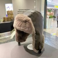 ราคา ฤดูหนาว อุ่น ผ้าขนแกะ เรียงราย หนัง หมวกนักบินผู้ชายผู้หญิงท่องเที่ยวเล่นสกีขี่จักรยานกลางแจ้งป้องกันหูกันลม (22901754419)