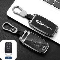 ราคา เคสกุญแจหนังอัลลอยเคสกุญแจรถยนต์ Chery เคสสมาร์ทคีย์ป้องกันการล็อคปีนเขากันร่วงสำหรับ Chery Tiggo 8 7 Pro 4 5x Omoda 5 TJ 1หน้า Qev EQ1 2023 (21429483121)