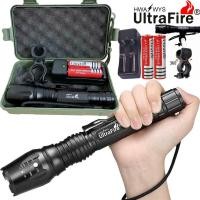 ราคา 100 ของแท้ ไฟฉายแรงสูง100000LM ไฟฉาย ต้นฉบับULTRA Fire 100000lm T6 ไฟฉายLEDอัลตร้าไฟฉายสว่าง 18650 แสงทำงานแบบพกพากันน้ำ Portable Waterproof 5 Modes with RECHARGEABLE1 Battery Charger High performanc