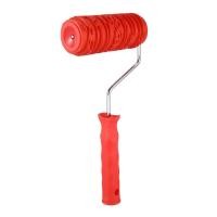 ราคา 6 Inch Painting Roller with Handle Rubber Wood Pattern Graining Knurling Tool for Wall Decoration Red (18494108736)