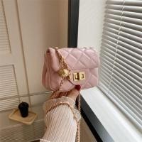 ราคา Mini Commuter ผู้หญิง กระเป๋าสะพายข้างสายโซ่ นุ่ม พื้นผิวล็อคสีล้วนปิดหัวเข็มขัดรูปทรงสี่เหลี่ยมแนวนอน ลำลอง กระเป๋าสะพายไหล่เดี่ยว (22258679974)