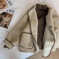 ราคา Ruo Bei Xuan Lambswool Coat For Women Loose Cropped Lamb Fleece Padded Top คาร์ดิแกน (16600069701)