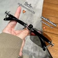 ราคา สายตายาว แว่นสายตาสั้น เลนส์ออโต้ ออกแดดเปลี่ยนสี UV400 แว่นกรองแสง ผญ แว่นตาไร้กรอบ ผู้ชาย กรองแสงสีฟ้า Super Auto Blue Lens กันUV99 ออโต้กรองแสง กรองแสงออโต้ แว่นตากรองแสง auto แสงออโต้ สีฟ้า แว่นสา