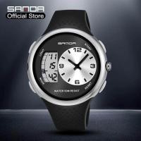 ราคา Sanda รายการใหม่จอแสดงผลแบบ Dual มัลติฟังก์ชั่กีฬาแฟชั่นผู้ชายนาฬิกาแบรนด์หรูกันน้ำ LED ผู้ชายนาฬิกากลางแจ้งดิจิตอลอิเล็กทรอนิกส์ร้อนนาฬิกาสำหรับผู้ชาย (786926471)