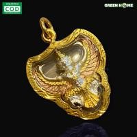 ราคา พญาครุฑ จี้พญาครุฑ เหรียญพญาครุฑ เนื้อทองสามกษัตริย์ เลี่ยมกรอบทองคำแท้ 3k สวยงามมาก ส่งฟรี (12186245673)