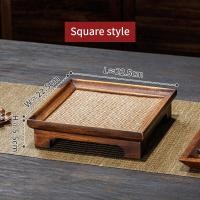 ราคา ถาดไม้ บัวหงาย ถาดไม้สาน ถาดเสริฟน้ำ และถาดรองอาหาร มี 2 ขนาดให้เลือก (23058754977)