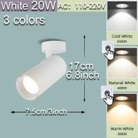 ราคา จัดส่ง3วัน ไฟดาวน์ไลท์ LED ไฟสปอตไลท์ แบบพับได้ โคมแทรคไลท์ติดลอย เปลือกอลูมิเนียม COB สปอตไลท์ Track Lighting โคมไฟเพด (23317352406)