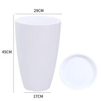 ราคา กระถางพลาสติก กรวยทรงสูง พร้อมจานรอง (21897050482)