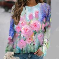 ราคา ฤดูร้อนใหม่ส่วนบุคคลลายดอกไม้พิมพ์เสื้อยืดแขนยาวของผู้หญิงแฟชั่นย้อนยุคผู้หญิงสวยของ O คอเสื้อยืดฮาวายชายหาดวันหยุดของผู้หญิงเสื้อยืดแขนยาวเสื้อหลวมทนแสงแดดเสื้อยืดแขนยาวผู้หญิง (22487820094)