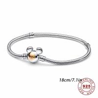 ราคา 100th Anniversary Herocross Disney mickey Charm 925 Sterling Silver Pendant Fit Original Pandora Bracelet DIY Jewelry pooh Bead (21484797253)