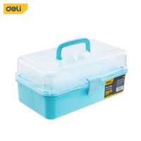 ราคา Deli กล่องเครื่องมือพลาสติก กล่องใส่อุปกรณ์เครื่องมือช่าง ใส่เครื่องมือช่างพร้อมหูหิ้ว 3ชั้น จุของได้เยอะ Tool Box (16118998396)