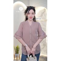 ราคา ขายดี Chanan เสื้อผ้าชีฟอง มีซับใน คอจีน แขนแต่งระบายสวยมาก ผ้านิ่มใส่สบาย 3สี รุ่น0113 เสื้อทำงาน เสื้อออกงาน เสื้อชีฟอง เสื้อเชิ๊ต เสื้อคอจีน เสื้อคอปก เชิ้ตคอปก (22588936250)