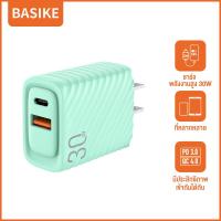 ราคา Basike หัวชาร์จเร็ว PD 30W QC4 0 2 Port USB Type C Adapter Fast Charge อแดปเตอร์ ชาร์จเร็ว หัวชาร์จ อะแดปเตอร์ ชาร์จไว Quick Charger (18834855281)
