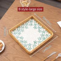 ราคา ถาดหวายเวียดนามสานถาดผลไม้เปลือกหอย จานยุโรปสานด้วยมือ ไม้ไผ่สานตะกร้าขนมปัง ติ่มซำ ถาดเก็บอาหารเช้า (23159395283)