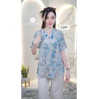 ราคา ขายดี Chanan เสื้อโพลีผสมคอตตอน คอจีน แขนสั้น กระดุมผ่าหน้าใช้งานได้ ดีเทลลายสวย สีชัด ผ้าใส่สบาย มี4ลาย รุ่น0297 เสื้อทำงาน เสื้อออกงาน เสื้อชีฟอง เสื้อเชิ๊ต เสื้อคอจีน เสื้อคอปก เชิ้ตคอปก (231165771