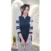 ราคา ขายดี Chanan เสื้อโพลีผสมคอตตอน คอจีน แต่งกระดุมหน้า แต่งลายสลับสีขาว แขนยาวปิดศอก ผ้าใส่สบาย 3สี รุ่น0301 เสื้อทำงาน เสื้อออกงาน เสื้อชีฟอง เสื้อเชิ๊ต เสื้อคอจีน เสื้อคอปก เชิ้ตคอปก (23042622943)