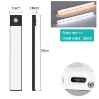 ราคา 3 Color ไฟตู้ LED บางเฉียบ Wireless Motion Sensor USB ชาร์จแม่เหล็กตู้เสื้อผ้าโคมไฟสำหรับห้องตู้เสื้อผ้าห้องครัวในร่ม Night Light (18487092479)