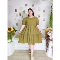 ราคา CC14 ชุดเดรสขนมชั้นสาวอวบพลัสไชต์ (22828351445)