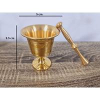 ราคา Brass Mortar and Pestle โกร่งทองเหลือง ครก เครื่องบด สำหรับ ยา แซฟฟรอน สมุนไพร เครื่องเทศ ขนาดเส้นผ่านศูนย์กลาง Saffron spice pepper herb crusher grinder (11090888300)