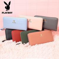 ราคา Playboy หนังผู้ชาย ผู้หญิง กระเป๋าสตางค์ป้องกัน RFID ยาวกระเป๋าสตางค์กระเป๋าใส่เหรียญกระเป๋าใส่หนังสือเดินทางผู้ชายบัตรเครดิตผู้หญิงกระเป๋าสตางค์หนังยาวกระเป๋าคลัตช์มีซิปขนาดใหญ่ ความจุ Card Holder กร