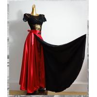 ราคา ชุดเต้นรำวัวกระทิงสเปนเสื้อคลุมไม่มีแขนกระโปรงเต้นละตินสำหรับเด็กสีแดงกระโปรงระบำหน้าท้องกระโปรงชายบานผู้ใหญ่ผู้หญิง (21786400859)
