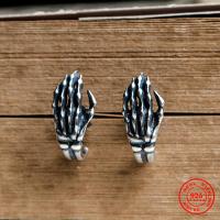 ราคา MKENDN ต่างหูแกนกระดูกมือหัวกระโหลกย้อนยุคสุดสร้างสรรค์100 925เงินสเตอร์ลิงสำหรับผู้ชายและผู้หญิงเครื่องประดับหูแนวสตรีทพังค์แนวสตรีทฮิปฮอป (22851198552)