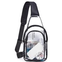 ราคา hang qiao shop Transparent PVC One Shoulder Backpack Outdoor Travel Backpack Visible Bag Crossbody Bag (19940090856)