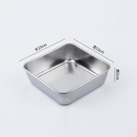 ราคา Stainless Steel Deepened Baking Tray Japanese Flat Bottom Hotel Tray Square Drain Tray With Lid Preservation Box YYUE (21320468064)