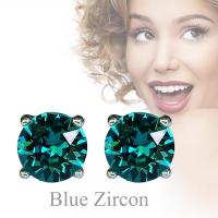 ราคา IMAGIE ต่างหูคริสตัล SWAROVSKI โทน ฟ้า เขียว 3 4 6 8mm (652340324)