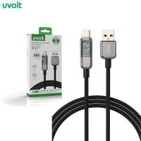 ราคา WC 107C Uvolt Braided Charge And Data Cable USB A to Type C WC 107C Black (21681856372)