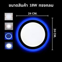 ราคา โคมไฟดาวน์ไลท์ LED ดาวไลท์ ดาวน์ไลท์ฝังฝ้า ไฟดาวไลท์เพดาน โคมไฟ โคมไฟติดเพดาน LED แบบกลม แบบสี่เหลี่ยม 6W 12W 18W (21931887446)
