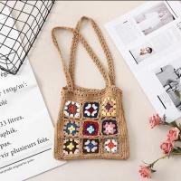 ราคา Summer Crochet shoulder bag Chic Grid pattern Handmade Handmade handbag Shoulder bag Crochet Grid pattern bag for Leisure Casual Shopping Daily use Gifts (22617884548)