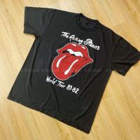 ราคา THE ROLLING STONES WORLD TOUR 81 82 ป้ายbrockun เสื้อวง เสื้อทัวร์ ผ้าเฟดไบโอ (22716664274)