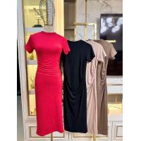 ราคา Mbell เดรสยาวแขนสั้น ทรงเรียบหรูดูแพงผ้าเรย่อนเกรดA (22274762359)